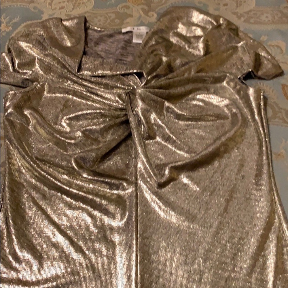 NWOT K Jordan gold blouse sz L